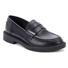 Load image into Gallery viewer, Black Blondo Women&#39;s Halo Waterproof Leather Penny Loafer Profile View
