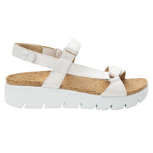 Load image into Gallery viewer, White Alegria Women&#39;s Henna Vegan Leather Triple Strap Sandal Side View
