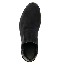 Load image into Gallery viewer, Black Arche Women&#39;s Joebus Nubuck And Patent Leather Chelsea Boot Top View
