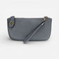 Mini Crossbody Wristlet Clutch Blue Grey