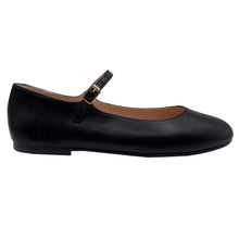 Load image into Gallery viewer, Black French Sole Women&#39;s Lacey Leather Mary Jane Side View
