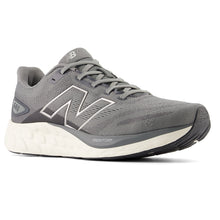 Load image into Gallery viewer, Harbor Grey With White New Balance Men&#39;s Fresh Foam 680 V8 Knit Fabric Running Sneaker Profile View
