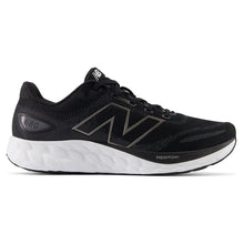 Load image into Gallery viewer, Black With White New Balance Men&#39;s Fresh Foam 680 V8 Knit Fabric Running Sneaker Side View
