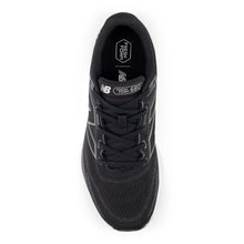 Load image into Gallery viewer, Black With White New Balance Men&#39;s Fresh Foam 680 V8 Knit Fabric Running Sneaker Top View
