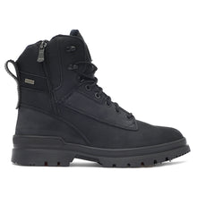 Load image into Gallery viewer, Black Pajar Men&#39;s Maddox Waterproof Suede And Nylon Combat Styled Winter Boot Side View
