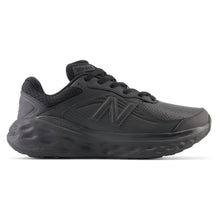 Load image into Gallery viewer, Black New Balance Men&#39;s Fresh Foam X 840 Leather Walking Sneaker Side View
