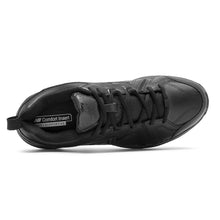 Load image into Gallery viewer, Black New Balance Men&#39;s 608v5 Leather Training Sneaker Top View
