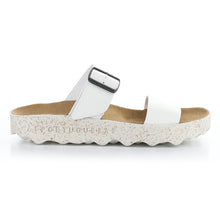 Load image into Gallery viewer, White Asportuguesas Women&#39;s Coly225Asp Vegan Faux Leather Double Strap Sandal Side View
