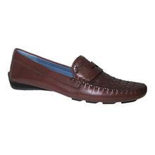 Load image into Gallery viewer, Vintage Luggage Brown Robert Zur Women&#39;s Petra Loafer Vintage Glove Leather Profile View
