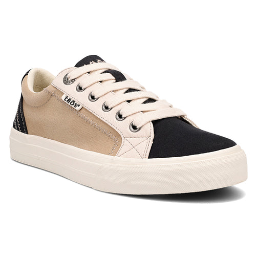 Black And White And Light Tan Taos Women's Plim Soul Canvas Casual Sneaker