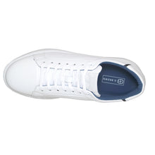 Load image into Gallery viewer, White GBrown Men&#39;s Puff Leather Casual Sneaker Top View
