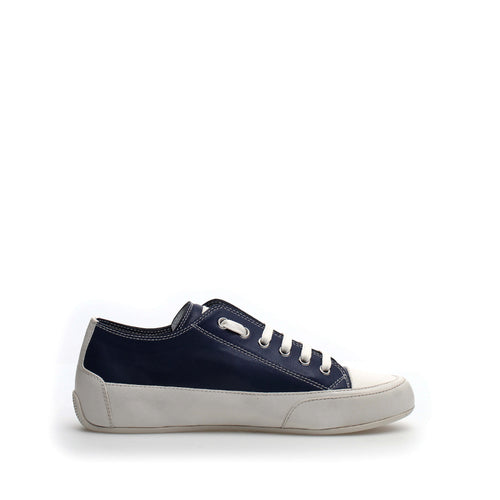 Navy Blue With White Sole And Laces Women's Candice Cooper Rock S Leather Casual Sneaker