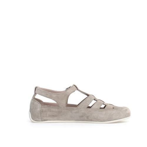 Stone Grey Candice Cooper Women's Rock T Bar Suede Sporty Strappy Sandal
