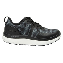 Load image into Gallery viewer, Black With Grey And White Alegria Women&#39;s Elips Pansy Power Printed Knit Athletic Sneaker Side View
