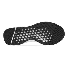 Load image into Gallery viewer, Black With White Lane Eight Men&#39;s Relay Trainer Mesh Running Sneaker Sole View
