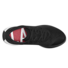 Load image into Gallery viewer, Black With White Lane Eight Men&#39;s Relay Trainer Mesh Running Sneaker Top View
