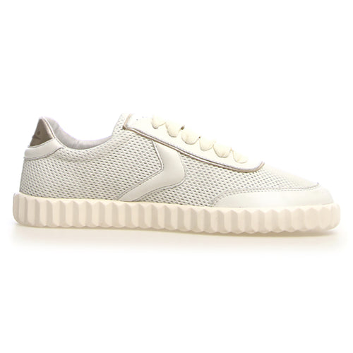 Off White Voila Blanche Women's Selia Leather And Perforated Leather Casual Sneaker