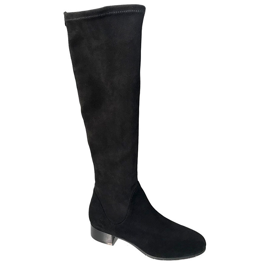 Nero Black Brunate Women's Giuly Stretch Suede Knee High Pull On Boot