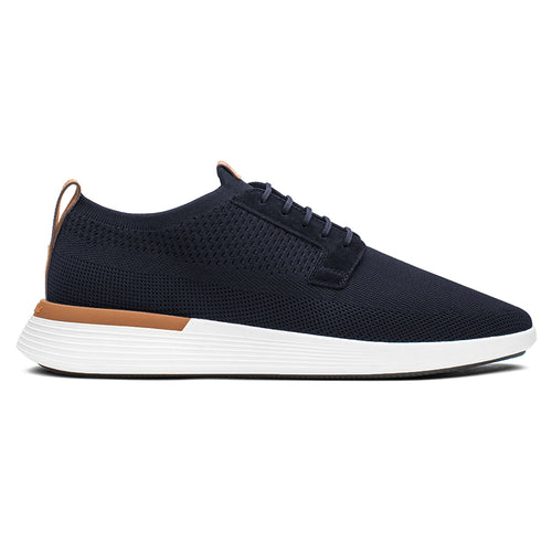 Navy Blue And White With Tan Wolf And Shepherd Men's Swiftknit Derby Sneaker