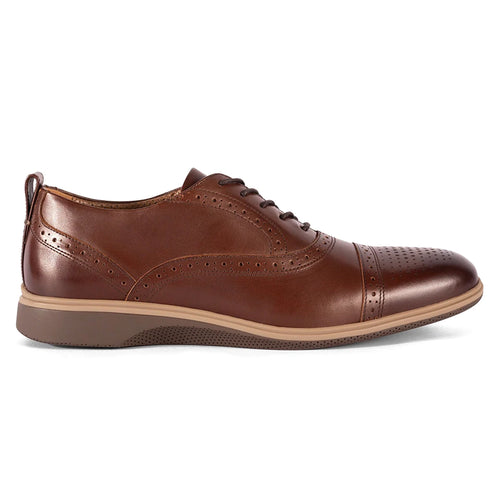 Chestnut Brown Amberjack Men's The Cap Toe Leather Casual Oxford Side View