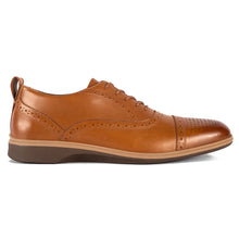 Load image into Gallery viewer, Honey Tan With Brown Sole Amberjack Men&#39;s The Cap Toe Leather Casual Oxford Side View
