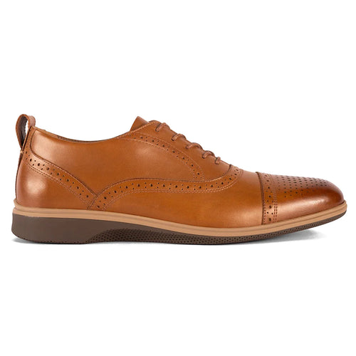 Honey Tan With Brown Sole Amberjack Men's The Cap Toe Leather Casual Oxford Side View