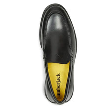 Load image into Gallery viewer, Black Men&#39;s Amber Jack Leather Casual Slip On Loafer Top View
