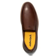 Load image into Gallery viewer, Chestnut Brown Amberjack Men&#39;s The Slip On Casual Leather Top View
