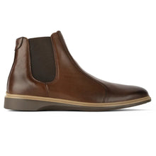 Load image into Gallery viewer, Chestnut Brown With Tan Men&#39;s Amber Jack Cheslea Boot Leather Casual Slip On Side View
