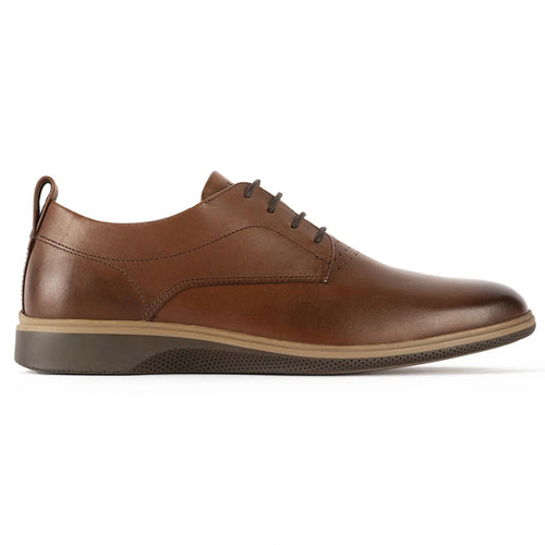 Chestnut Brown with Tan Men's Amber Jack The Original Leather Casual Oxford Side View