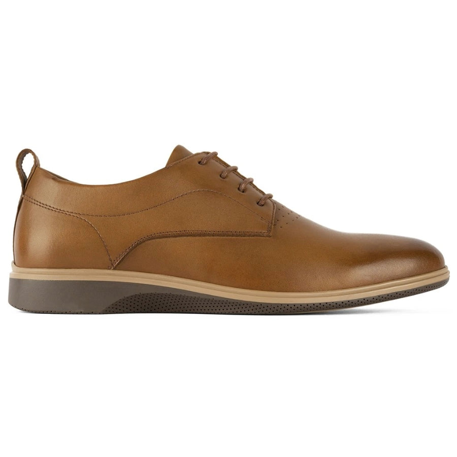 Honey Tan with Beige Men's Amber Jack The Original Leather Casual Oxford Side View