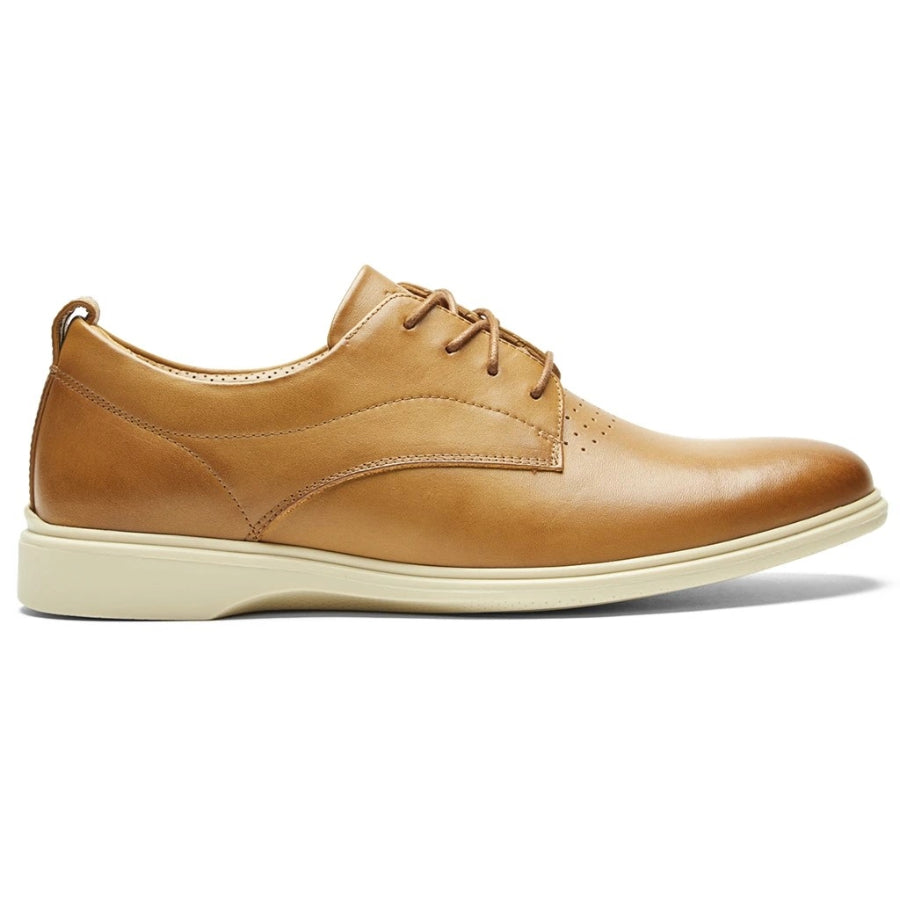 Honey Tan with Cream Off White Sole Men's Amber Jack The Original Leather Casual Oxford