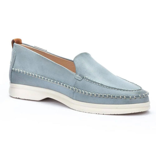 Denim Light Blue With White Sole Pikolinos Women's Gandia Leather Slip On Loafer Profile View