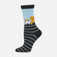 Bamboo Dog Gone Stripes Blue Heather