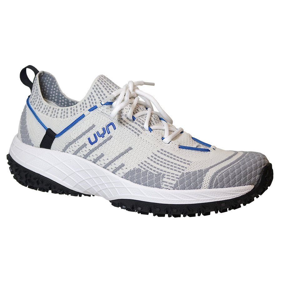Grey And White With Black UYN Men's Urban Trail Naked Textile Athletic Sneaker Profile View