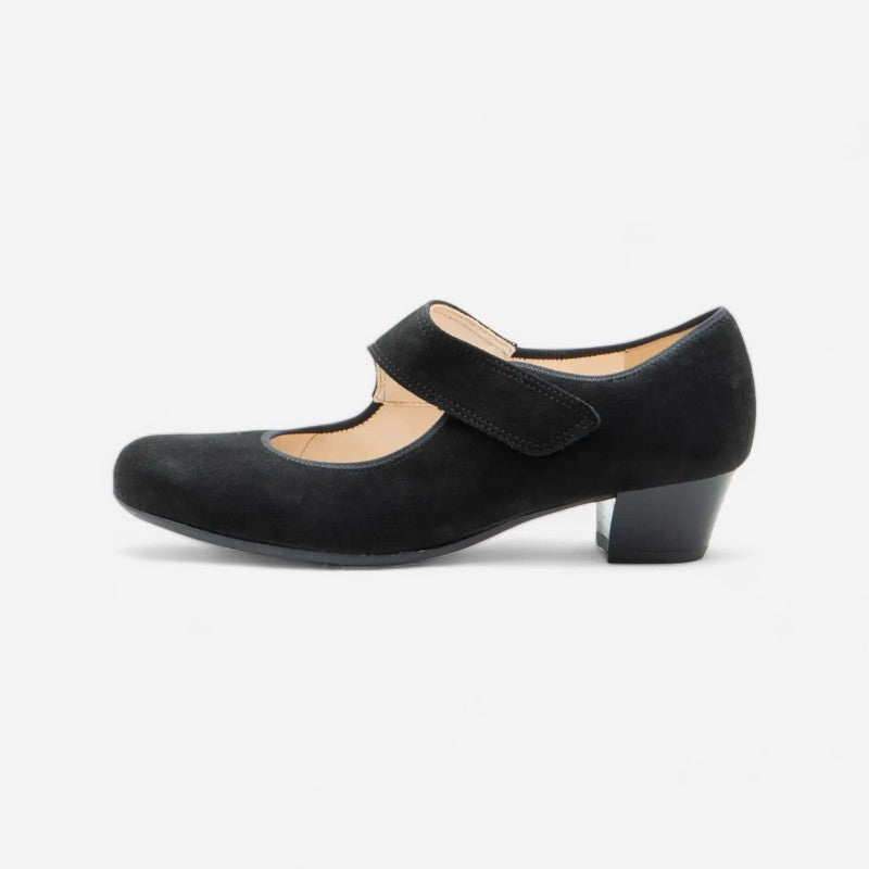 Calico 2 Black Kid Suede