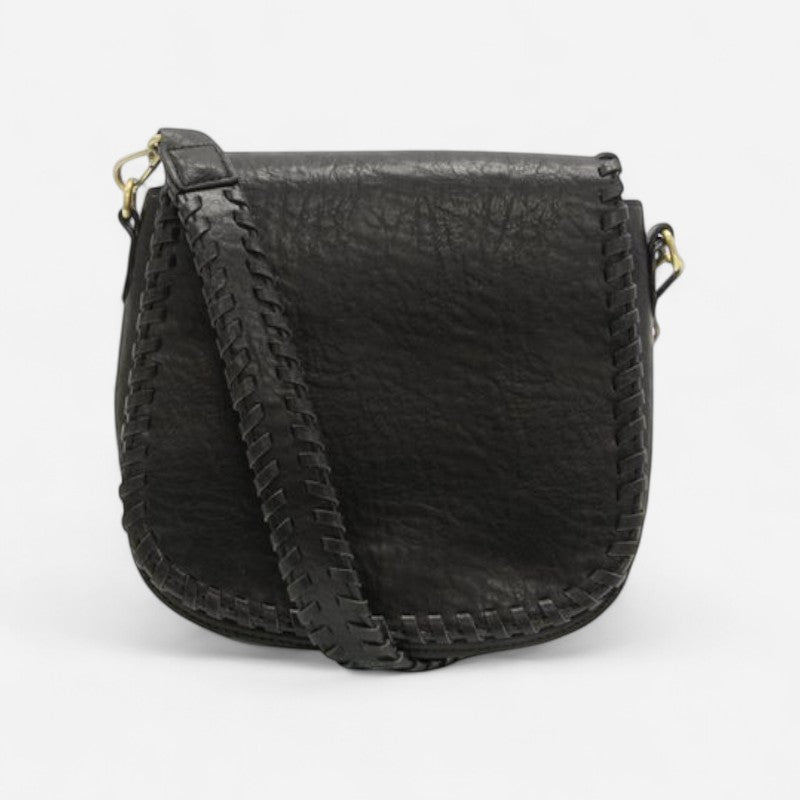 Joy Susan Annie Whipstitch Saddle Convertible Crossbody