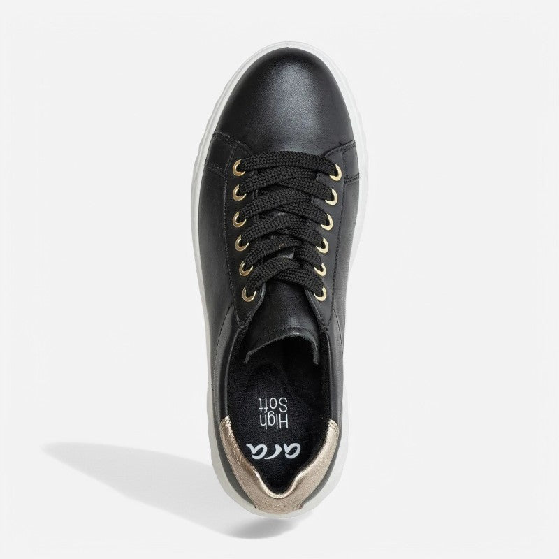 Mikky Black Calf Leather w/ Platinum Metallic