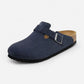 Boston Men's Navy Suede Leather Regular