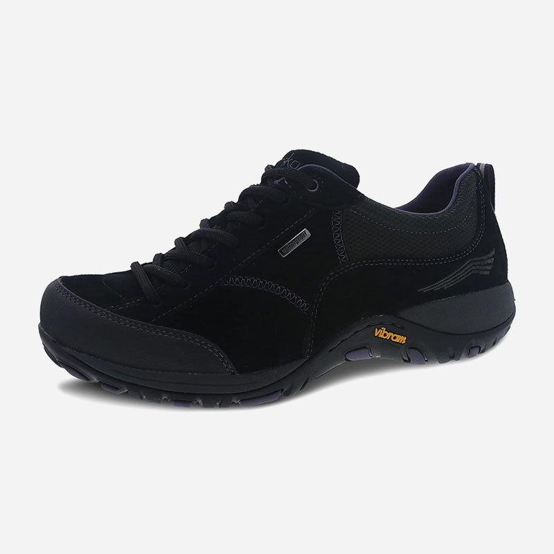 Paisley Waterproof Black Suede