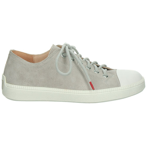 Grey With White Sole And Cap Toe Think Women's Turna Suede And Leather Casual Sneaker