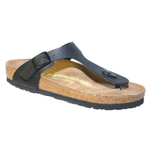 Load image into Gallery viewer, Black Birkenstock Women&#39;s Gizeh Synthetic BirkoFlor Thong Sandal Profile View
