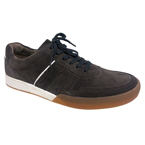 Brownish Grey With White Gabor Men's 1008-10 Suede Casual Sneaker Profile View