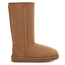 Load image into Gallery viewer, Chestnut Tan UGG Women&#39;s Classic Tall II Water Repellent Suede Knee High Boot Side View
