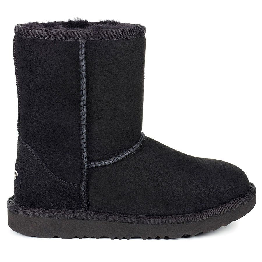 Black UGG Girl's Classic II Water Repellent Suede Bootie Sizes 13 and 1 to 6