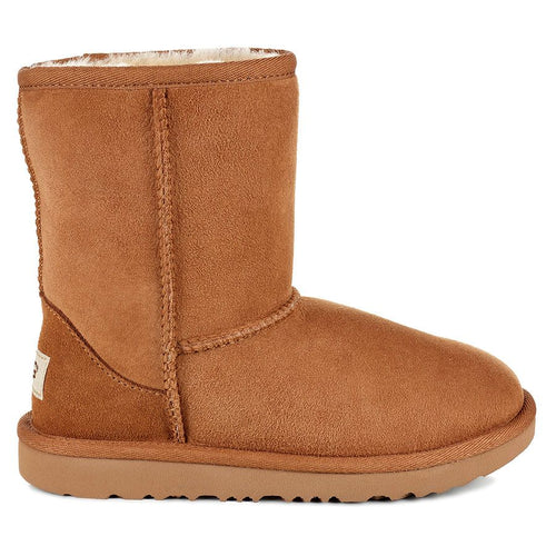 Chestnut Tan UGG Girl's Classic II Water Repellent Suede Bootie Sizes 13 and 1 to 6
