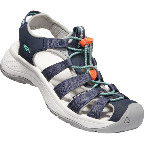 Navy And White And Grey Keen Women's Astoria West Waterproof Synthetic Sports Sandal