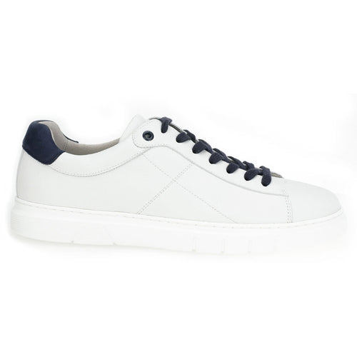 White With Blue Gabor Men's Sneaker 1023 Suede Casual Sneaker