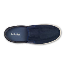 Load image into Gallery viewer, Blue With White Sole Olukai Men&#39;s Lae&#39;Ahi Mesh Beach Slip On Sneaker Top View
