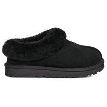 Load image into Gallery viewer, Black With Fuzzy Collar UGG Women&#39;s Tazzette Suede Slipper Side View
